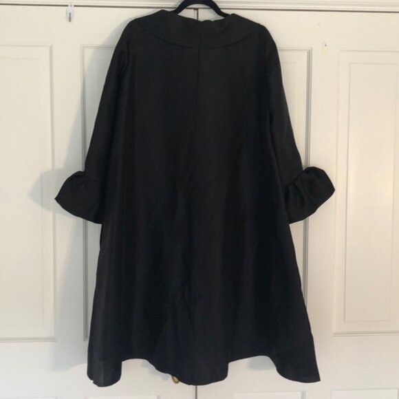 Lanvin black silk evening coat. Fall 2006